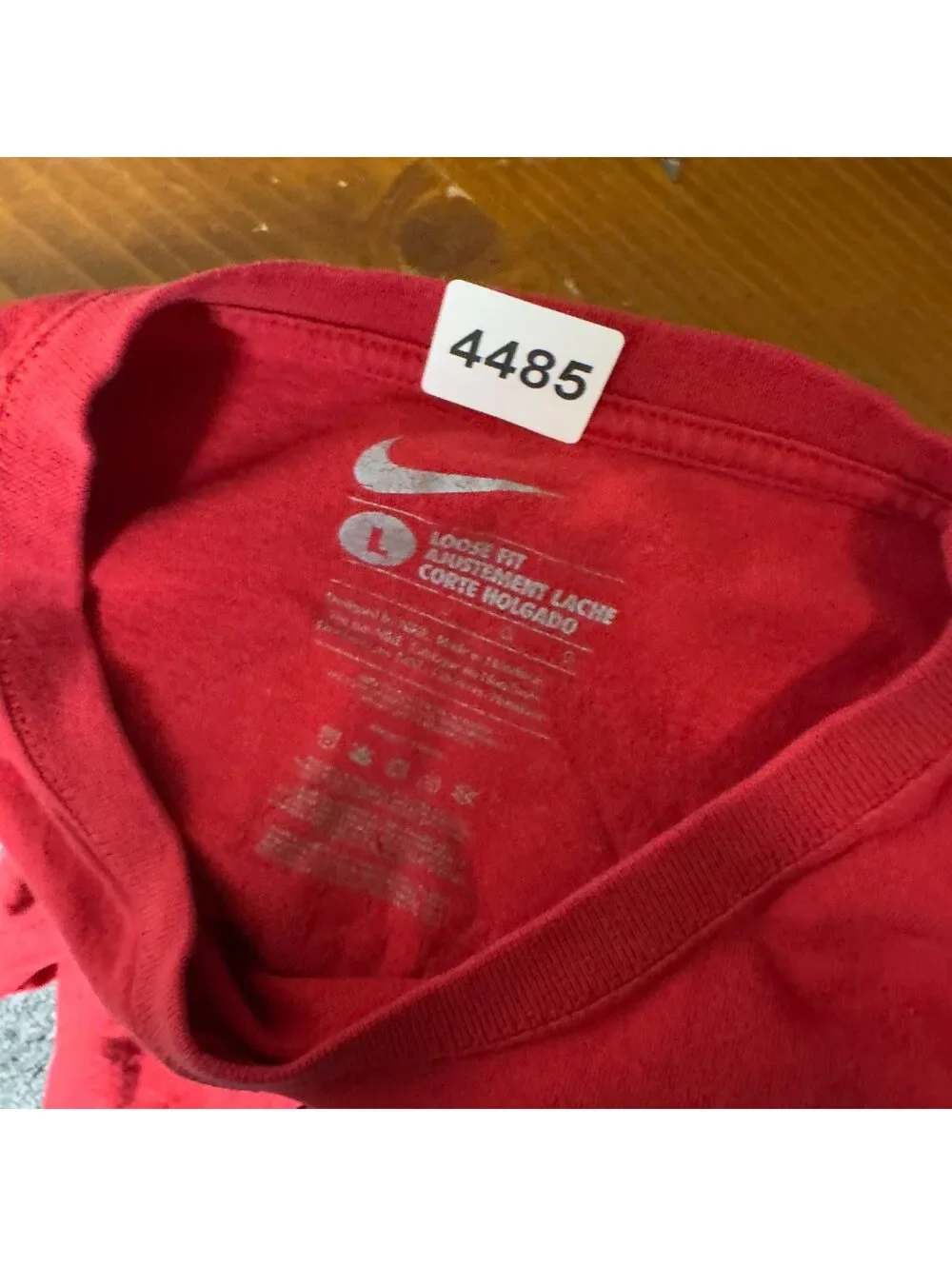 Nike Ohio State Buckeyes Football Tee Mens L Red Collegiate